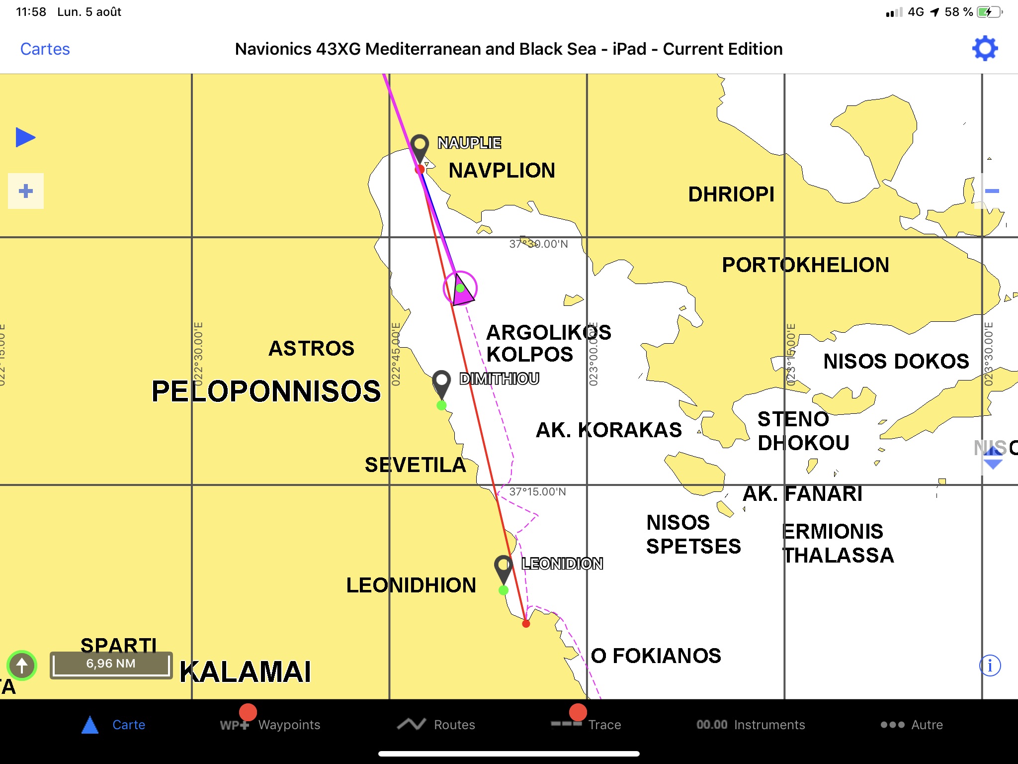 Lire la suite à propos de l’article iNavX map. 2019-08-05 à 11.58.55