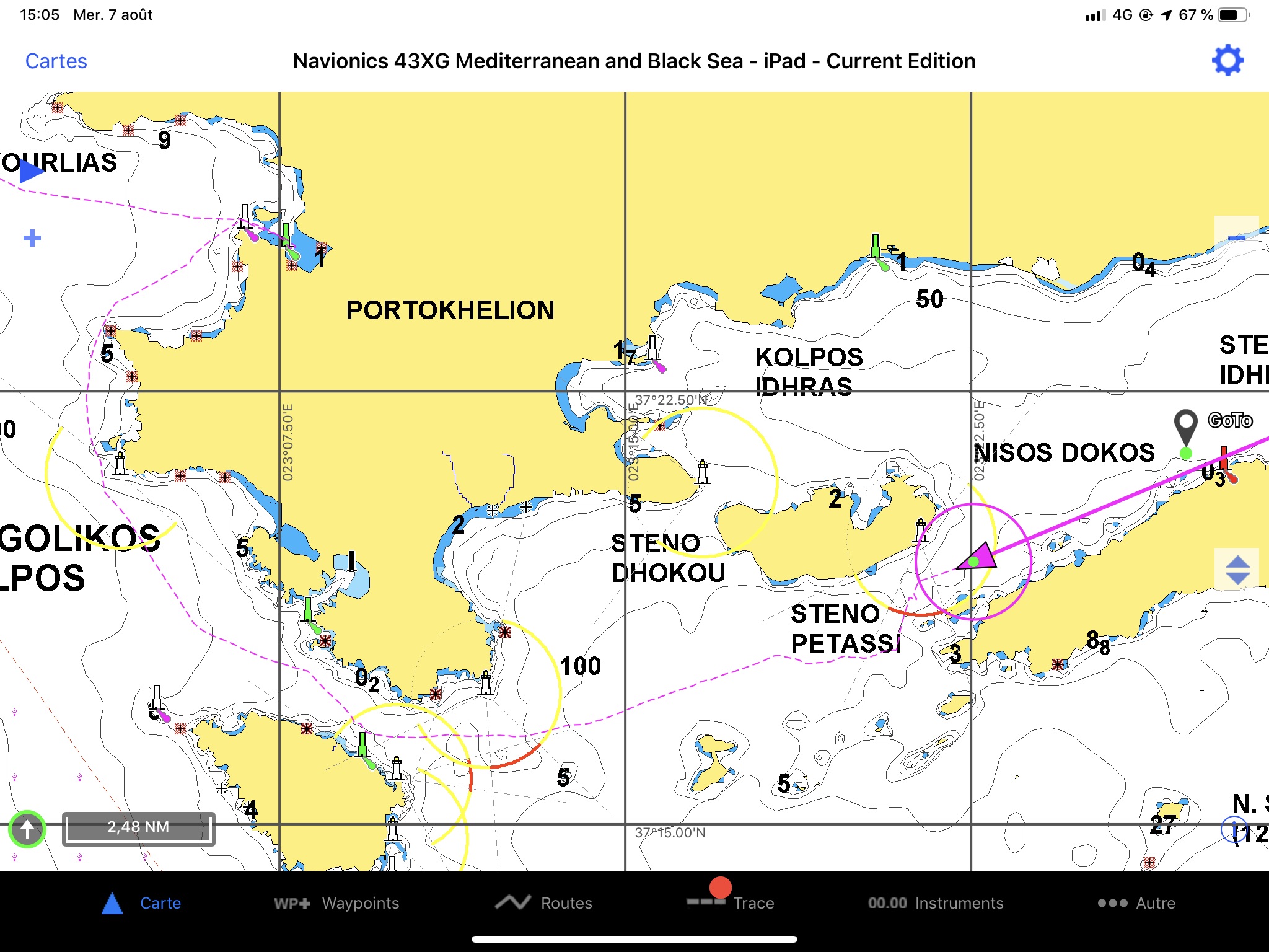 Lire la suite à propos de l’article iNavX map. 2019-08-07 à 15.05.23